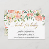 Peach Creme grüne Frühjahr Blumenbücher für Baby Begleitkarte (Vorne/Hinten)