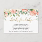 Peach Creme grüne Frühjahr Blumenbücher für Baby Begleitkarte (Vorderseite)