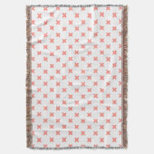 Peach cross stitches auf weiß decke (Vorderseite Vertikal)