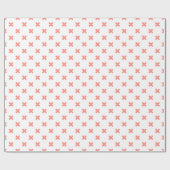 Peach cross stitches auf weiß geschenkpapier (Flach)