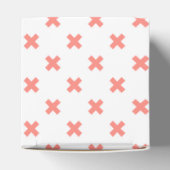 Peach cross stitches auf weiß geschenkschachtel (Oben)
