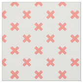 Peach cross stitches auf weiß stoff (Muster)