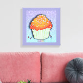 Peach Cupcake Gallery Wrapped Canvas Leinwanddruck (Insitu (Wohnzimmer))