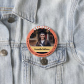 Peach Custom Class of Graduate Foto Abschluss Button (Beispiel)
