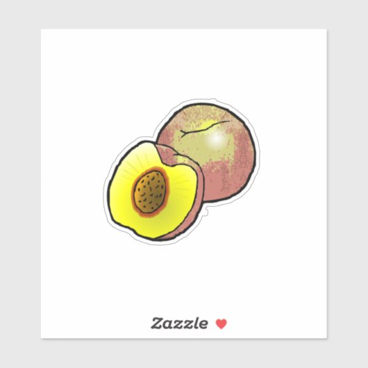 Peach Custom-Cut Vinyl Sticker (Blatt)