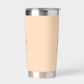 Peach custom monogram initials name thermobecher (Links)