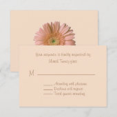 Peach Custom Wedding RSVP Card Karte (Vorne/Hinten)