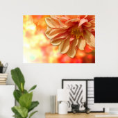 Peach Dahlia Haze Poster (Heimbüro)