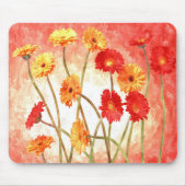 Peach Daisy Garden Mousepad (Vorne)