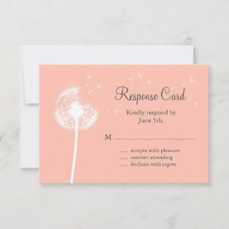 Peach Dandelion UAWG RSVP Karte