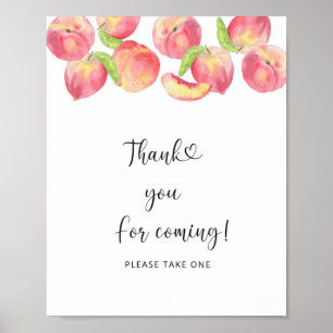Peach \ Danke, dass Sie kommen Poster