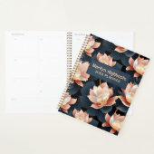 Peach & Dark Blue Lotus Blume Planer (Anzeige)