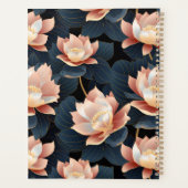 Peach & Dark Blue Lotus Blume Planer (Rückseite)