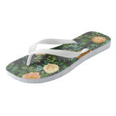 Peach Dark Gray Wedding Rose Bloral Badesandalen (Schrägansicht)