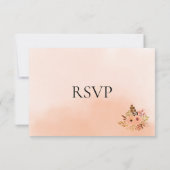Peach Delight Ombre Wedding RSVP Card Einladung (Rückseite)