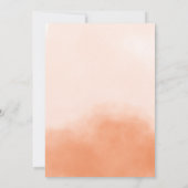 Peach Delight Watercolor Garden Wedding Einladung (Rückseite)