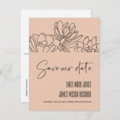 PEACH DESERT CACTI ERFOLGREICHE SKETCH SAVE THE DA ANKÜNDIGUNGSPOSTKARTE (Vorne/Hinten)