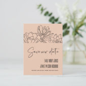 PEACH DESERT CACTI ERFOLGREICHE SKETCH SAVE THE DA ANKÜNDIGUNGSPOSTKARTE (Stehend Vorderseite)