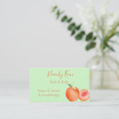Peach Design Standard, 3,5 Zoll x 2,0" Visitenkart Visitenkarte (Stehend Vorderseite)