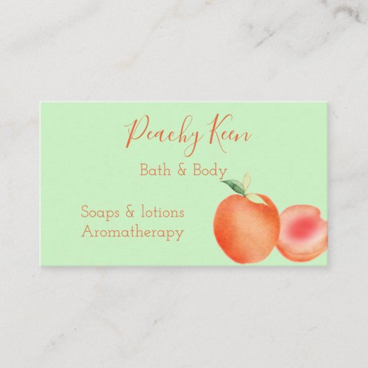 Peach Design Standard, 3,5 Zoll x 2,0" Visitenkart Visitenkarte (Vorderseite)