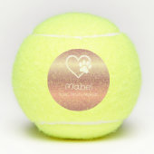Peach Dog Name Tennis Ball 'toss, fetch, repeat' (Vorderseite)