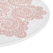 Peach Doily Glass Schneidebrett (Ecke)