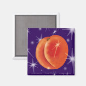 PEACH DREAMS Sq Magnet (Vorderseite/Rückseite)
