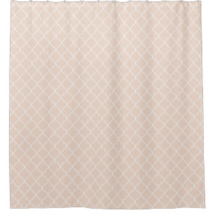 Peach Dust marokkanisches Quatrefolienmuster Duschvorhang