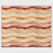Peach Dusty Cream Waves Geburtstag Geschenkpapier (Flach)