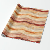 Peach Dusty Cream Waves Geburtstag Geschenkpapier (Ungerollt)
