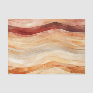 Peach Dusty Cream Waves Geburtstag Seidenpapier