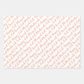 Peach Eid Calligraphy Masjid Muster Design Geschenkpapier Set (Vorderseite 2)