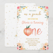 Peach Einladungen (Vorne/Hinten)