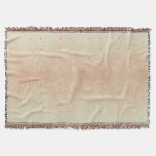 Peach elegant floral butterfly pattern decke (Vorderseite)