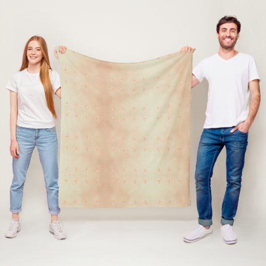 Peach elegant floral butterfly pattern fleecedecke (Beispiel)