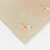 Peach elegant floral butterfly pattern fleecedecke (Ecke)