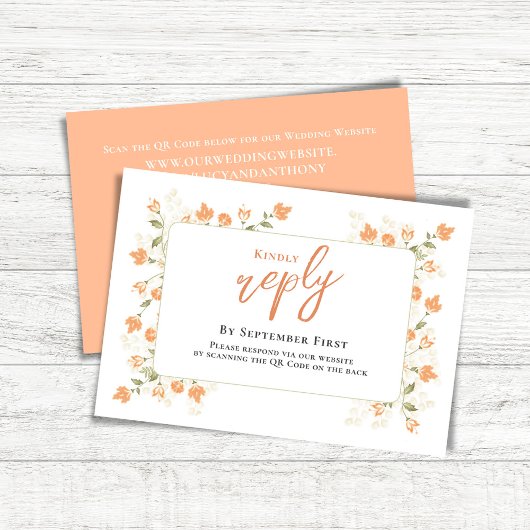 Peach Elegant Wedding Antwort Custom