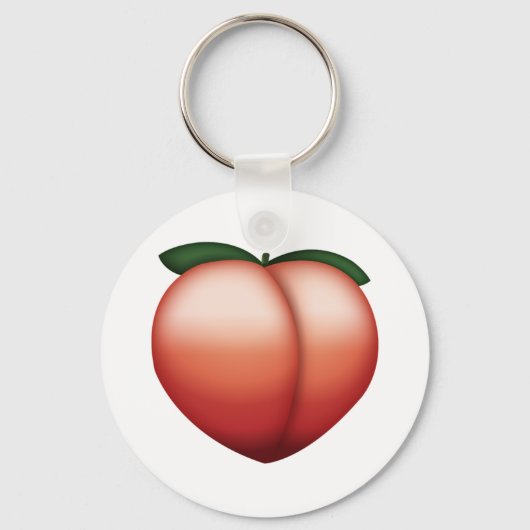 Peach - Emoji Schlüsselanhänger (Vorderseite)