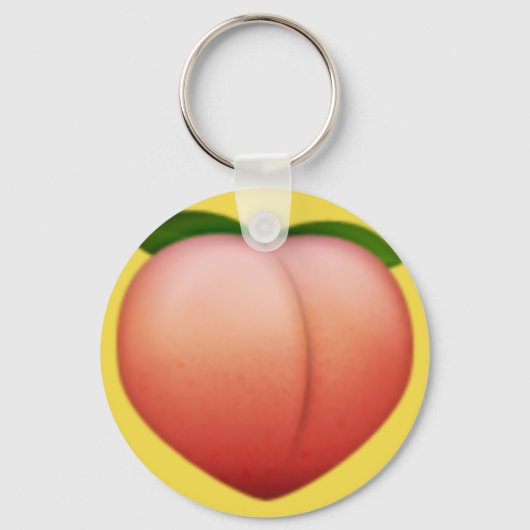 Peach emoji schlüsselanhänger (Vorderseite)