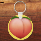 Peach emoji schlüsselanhänger (Vorderseite)