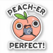 Peach-er Perfect Funny Peach Pub Aufkleber (Vorderseite)
