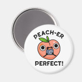 Peach-er Perfect Funny Peach Pub Magnet (Vorderseite/Rückseite)