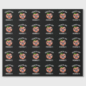 Peach-er Perfect Funny Peach Pun Dark BG Geschenkpapier (Flach)