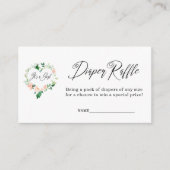 Peach Es ist eine Girl Diaper Raffle Baby Dusche Begleitkarte (Vorderseite)