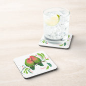 Peach Faced Love Birds Untersetzer (Rechte Seite)
