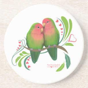 Peach Faced Love Birds Untersetzer