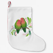 Peach Faced Lovebirds Kleiner Weihnachtsstrumpf (Vorderseite)