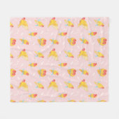 Peach Faced Lutino Lovebird Fleecedecke (Vorderseite (Horizontal))