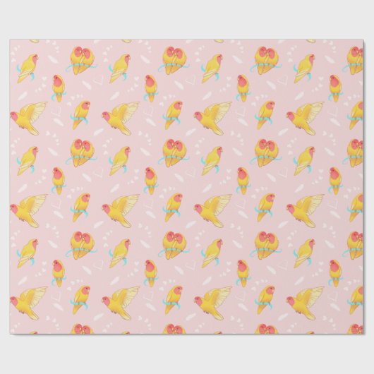Peach Faced Lutino Lovebird Geschenkpapier (Flach)