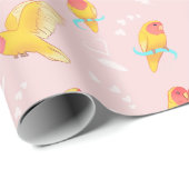 Peach Faced Lutino Lovebird Geschenkpapier (Rolleneckpunkt)